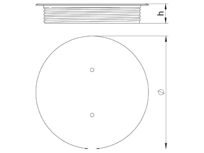 Mazeichnung 2 OBO BAB80 9011 Blindabdeckung o  Bodenbelagaussp 