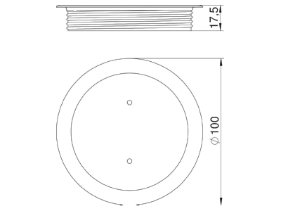 Dimensional drawing 2 OBO BABN80 7011 Cover plate for installation units