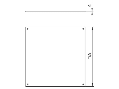 Mazeichnung 2 OBO DUF 350 2 Blinddeckel UZD350 2 3 fuer Nassp