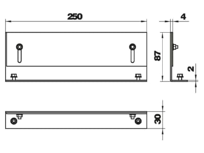 Mazeichnung 1 OBO OKB ES 25085 Kanalendstueck f OKB