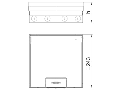 Mazeichnung 1 OBO UDHOME9 2V Bodentank komplett leer