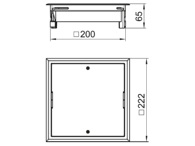 Mazeichnung 1 OBO ZES4 2 U10T 7011 Zugdoseneinsatz gr