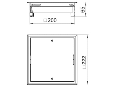 Mazeichnung 2 OBO ZES4 2 U10T 7011 Zugdoseneinsatz gr