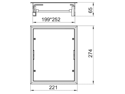 Mazeichnung 1 OBO ZES6 2 U10T 7011 Zugdoseneinsatz gr