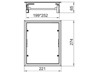 Mazeichnung 2 OBO ZES6 2 U10T 7011 Zugdoseneinsatz gr