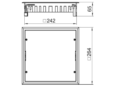 Mazeichnung 2 OBO ZES9 2 U10T 7011 Zugdoseneinsatz gr