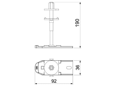 Mazeichnung 3 OBO IBNEV 190 Nivelliereinheit fuer IBK