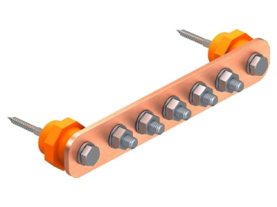 Product image OBO 1802 12 CU Equipotential bonding bar
