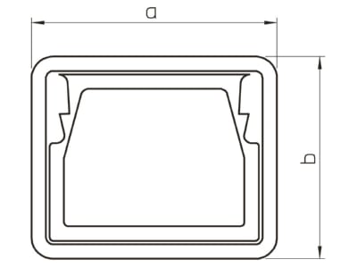 Mazeichnung 1 OBO KSR80080 Kantenschutzring f  LKM Kanal 80x80mm