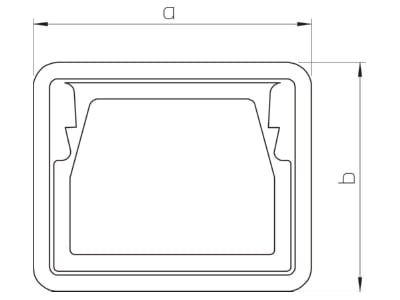 Mazeichnung 2 OBO KSR80080 Kantenschutzring f  LKM Kanal 80x80mm