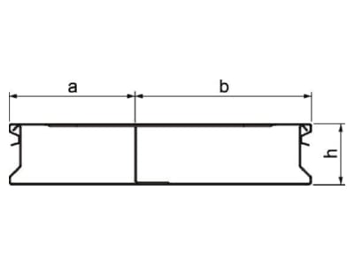 Dimensional drawing OBO S2 19038 2 Underfloor duct screed covered 190mm