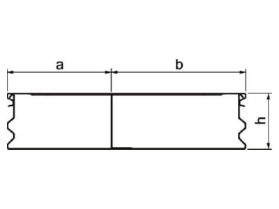 Dimensional drawing OBO S2 25058 2 Underfloor duct screed covered 250mm