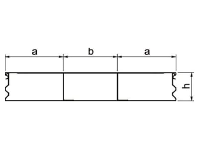 Dimensional drawing OBO S3 35058 2 Underfloor duct screed covered 350mm