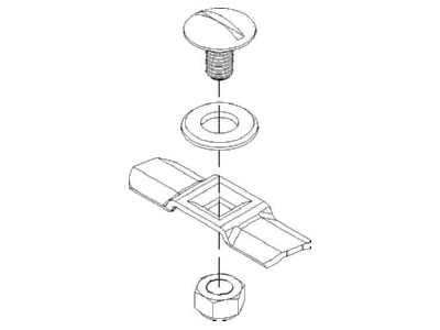 Dimensional drawing Niedax RDRS 2 50 E3 Clamp for cover cable support system