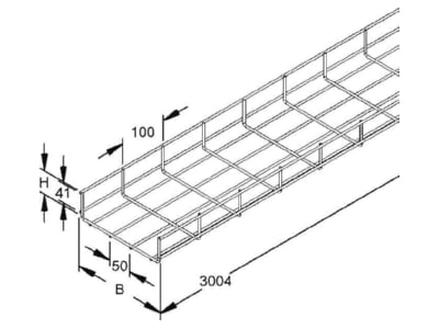 Product image Niedax GRS 60 100 E3 Basket cable tray Mesh cable tray
