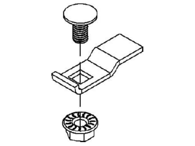 Dimensional drawing Niedax GRTB 6 E3 Clamp for separation plate cable support