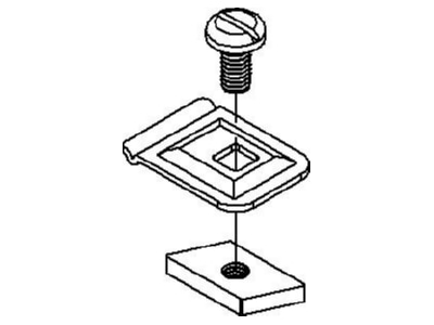 Dimensional drawing Niedax KLWC 11 F Clamp for separation plate cable support