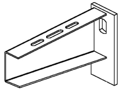 Line drawing Niedax KTAS 1000 Wall  and profile console
