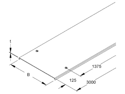 Mazeichnung Niedax RDVS 200 Kabelrinnendeckel