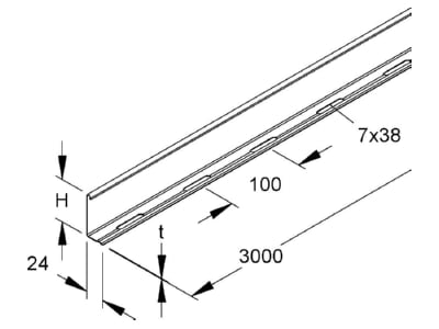 Mazeichnung Niedax RW 50 Trennsteg