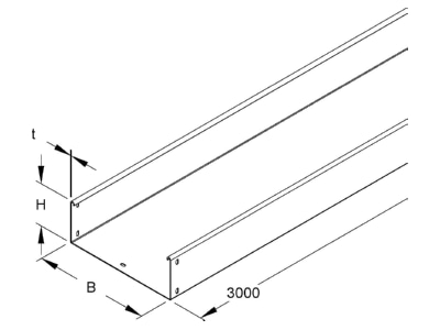 Produktbild Niedax RSUS 110 200 OV Kabelrinne