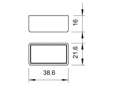 Mazeichnung 1 OBO CM3518 SK Schutzkappe zu Typ 1268