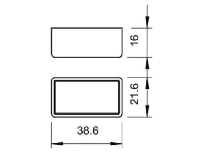 Mazeichnung 2 OBO CM3518 SK Schutzkappe zu Typ 1268