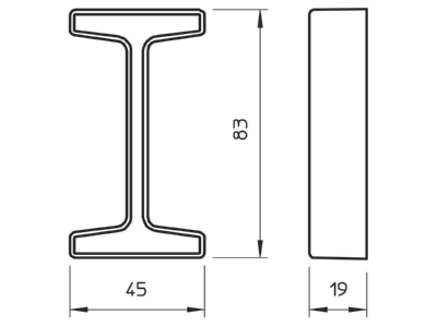 Mazeichnung 1 OBO IS 8 KS OR Schutzkappe f IS8 Stiel orange