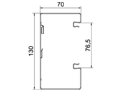 Mazeichnung 1 OBO GS A70130RW Geraeteeinbaukanal o  OT 70x130x2000  St