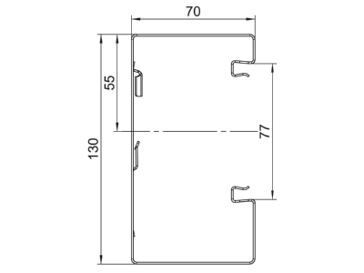 Mazeichnung 2 OBO GS A70130RW Geraeteeinbaukanal o  OT 70x130x2000  St