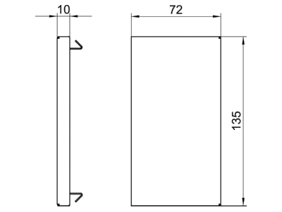 Mazeichnung 1 OBO GS E70130RW Endstueck 70x130mm  St  rw