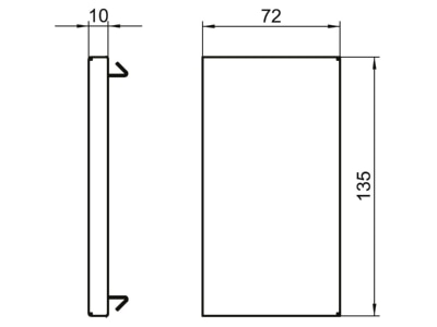 Mazeichnung 2 OBO GS E70130RW Endstueck 70x130mm  St  rw