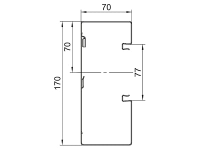 Mazeichnung 1 OBO GS A70170RW Geraeteeinbaukanal o  OT 70x170x2000  St