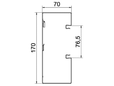 Mazeichnung 2 OBO GS A70170RW Geraeteeinbaukanal o  OT 70x170x2000  St