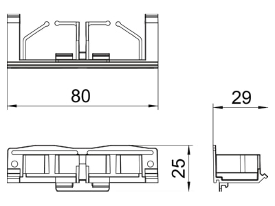 Mazeichnung 2 OBO GAD OTA Oberteiladapter f Designkanal gsw