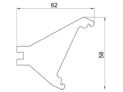 Mazeichnung 1 OBO GAD SB Stabilisatorblech f Designkanal