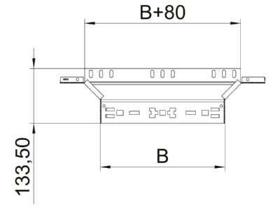 Masszeichnung 2 OBO RAAM 640 FS Anbau Abzweigstueck 60x400mm