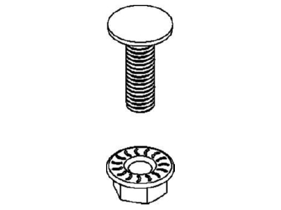 Dimensional drawing Niedax FLM 6X20 FG Machine screw M6x20mm