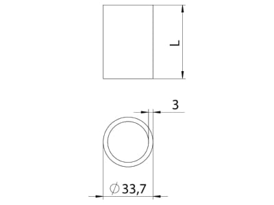 Mazeichnung 2 OBO DHI 050 Distanzhuelse fuer isolierte Decken