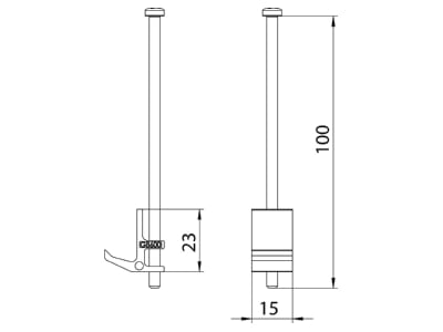 Mazeichnung 2 OBO IB BGES9 Befestigungsset fuer GES9