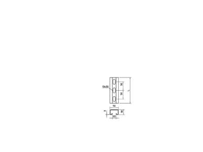 Mazeichnung 2 OBO MS5030P0300FT Profilschiene gelocht 300x50x30  St  FT