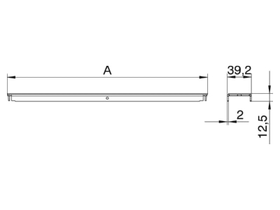 Dimensional drawing 3 OBO DSU2 400 4030 Cover support for underfloor duct