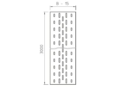 Dimensional drawing 1 OBO ELB L 60 FS Insert plate for cable ladder 600mm
