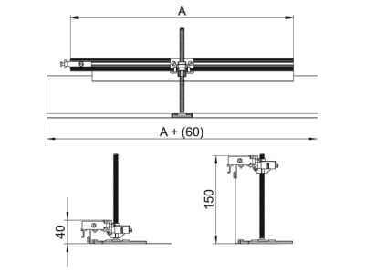 Mazeichnung 1 OBO OKA G20040150FBL Abzweig links