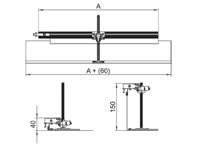 Mazeichnung 2 OBO OKA G20040150FBL Abzweig links