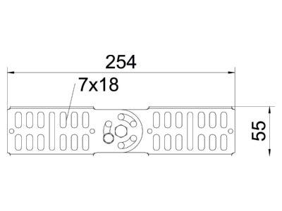 Dimensional drawing 2 OBO RGV 60 A4 Longitudinal joint for cable support RGV 60 VA4571