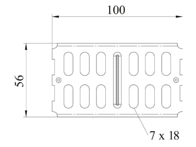 Dimensional drawing 1 OBO RLVK 60 A4 Longitudinal joint for cable support RLVK 60 VA4571
