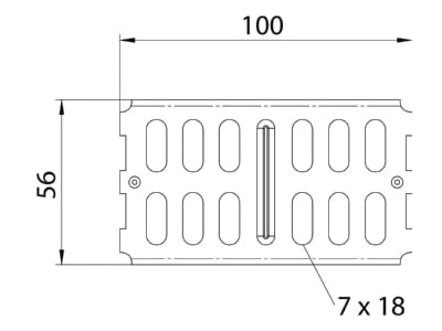 Dimensional drawing 2 OBO RLVK 60 A4 Longitudinal joint for cable support RLVK 60 VA4571