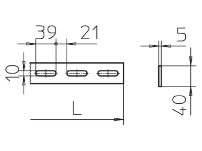 Dimensional drawing 1 OBO SLH 62 3000 FT Profile
