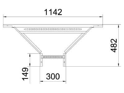 Mazeichnung 1 OBO LAA 1130 R3 FS Abzweigstueck anbau